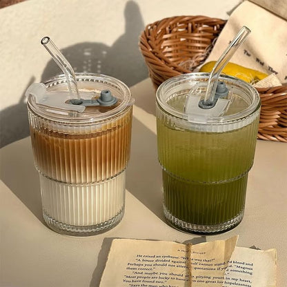 Ribbed Glass Tumblers